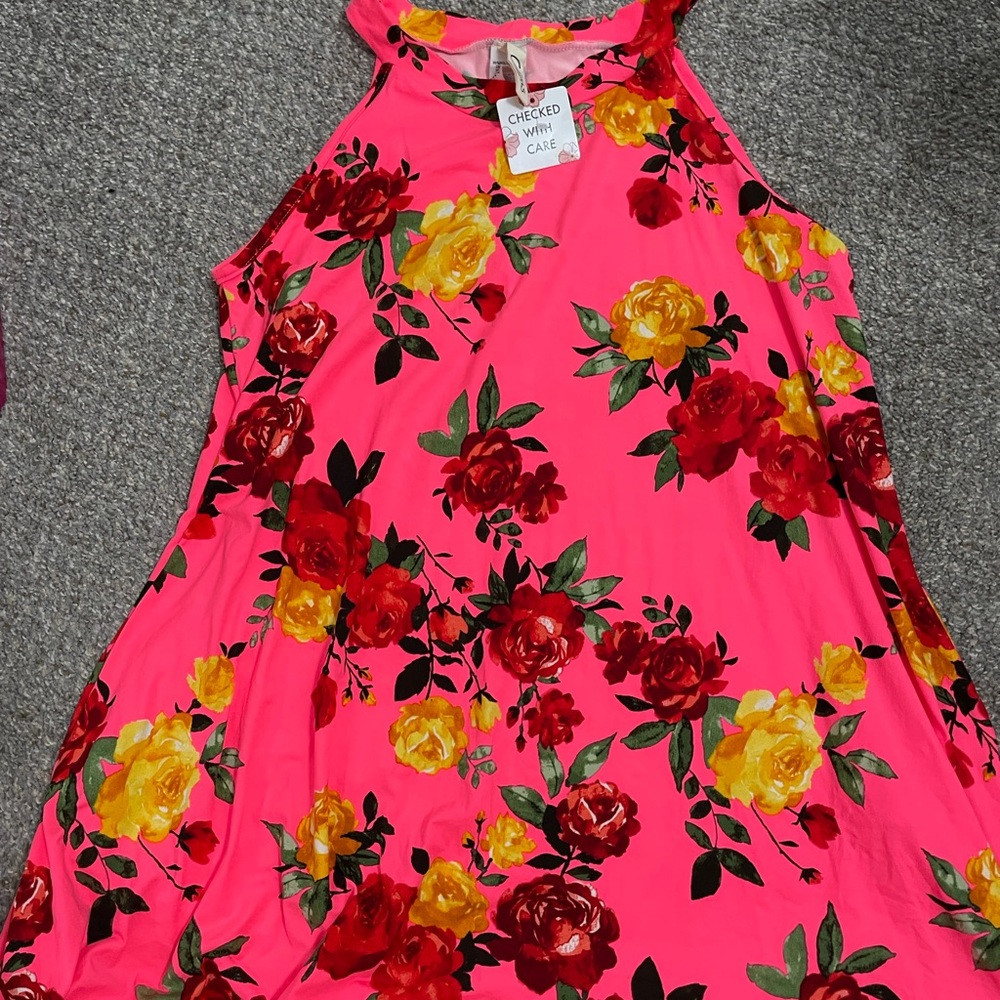 Large hot pink boutique dress